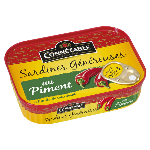 Sardines Généreuses au piment CONNETABLE, 140g