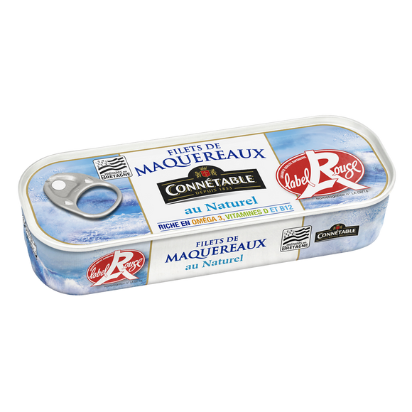 Filets maquereaux au naturel msc label rouge CONNECTABLE, 106g