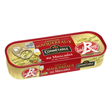 Filets de maquereaux au muscadet et aux arômates label rouge CONNETABLE, 1/4 176g