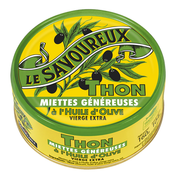 Thon à l'huile d'olive vierge extra LE SAVOUREUX, boîte de 160g