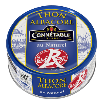 Thon albacore au naturel label rouge CONNETABLE, 1/5 112g