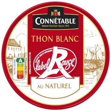 Thon blanc au naturel Label Rouge - CONNÉTABLE - 120g
