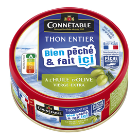 Thon pêche responsable huile d'olive extra vierge bien pêché et fait ici CONNETABLE 160g 1/5