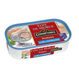 Foie de morue nature au sel de Guérande CONNETABLE, 1/6 121g