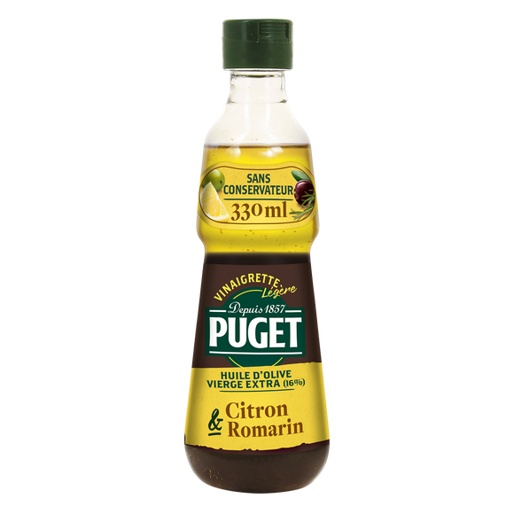 Vinaigrette biphasée citron et romarin allégée en matières grasses PUGET 330ml