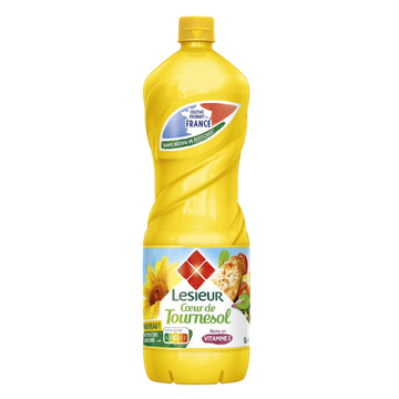 Huile "Coeur de Tournesol" LESIEUR, Bouteille 1L
