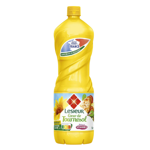 Huile "Coeur de Tournesol" LESIEUR, Bouteille 1L