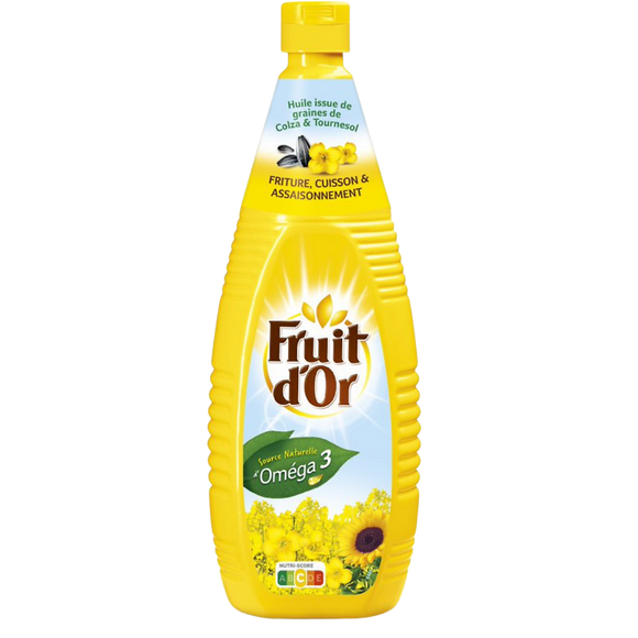 Huile de tournesol FRUIT D'OR - Bouteille 1L