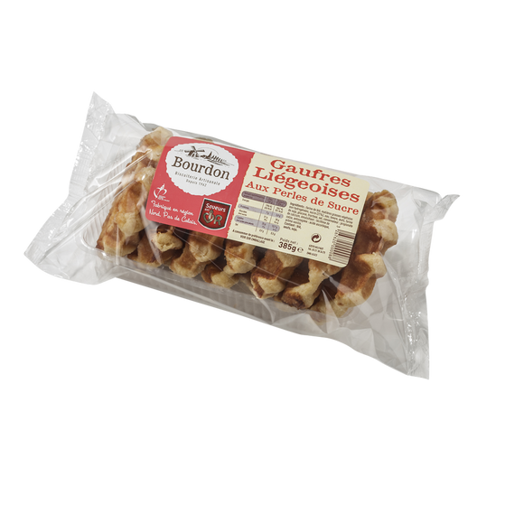 Gaufres liégeoises BISCUITERIE BOURDON, 7 unités soit 385g