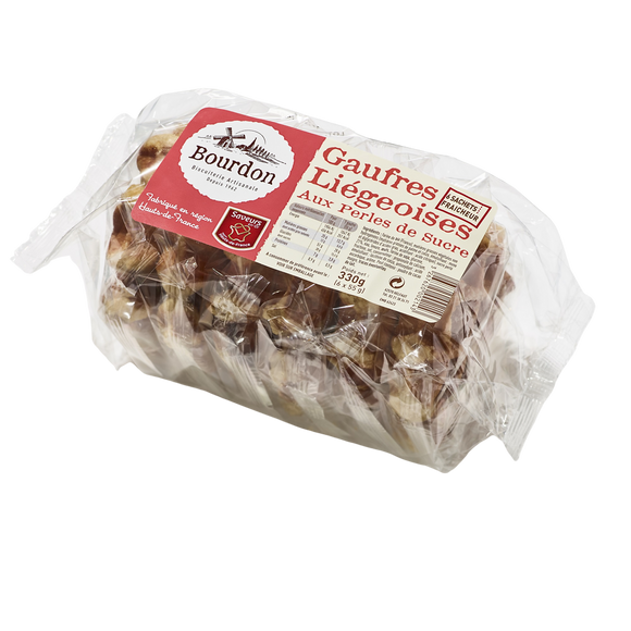 Gaufres liegeoises emballage individuel PATIS NORD, 6 unités soit 330g