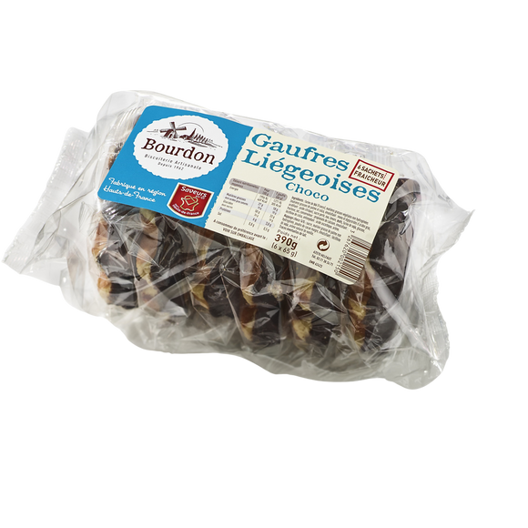 Gaufres Liègeoises chocolat BOURDON, 390g