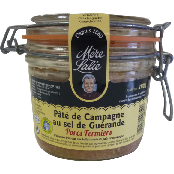Pâté de campagne au sel de Guérande porc fermier MERE LALIE, 280g