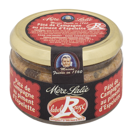 Terrine de pâté de campagne au piment d'Espelette MERE LALIE, 180g