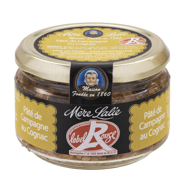 Pâté de campagne au cognac label rouge MERE LALIE, 180g
