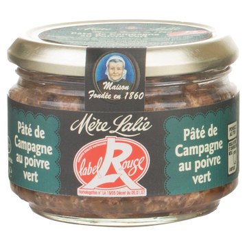 Pâté de campagne au poivre vert label rouge MERE LALIE, 180g