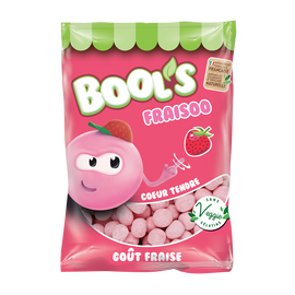 Bonbons tendres aromatisées à la fraise BOOL'S 200g