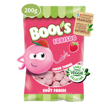 Bonbons tendres aromatisées à la fraise BOOL'S 200g