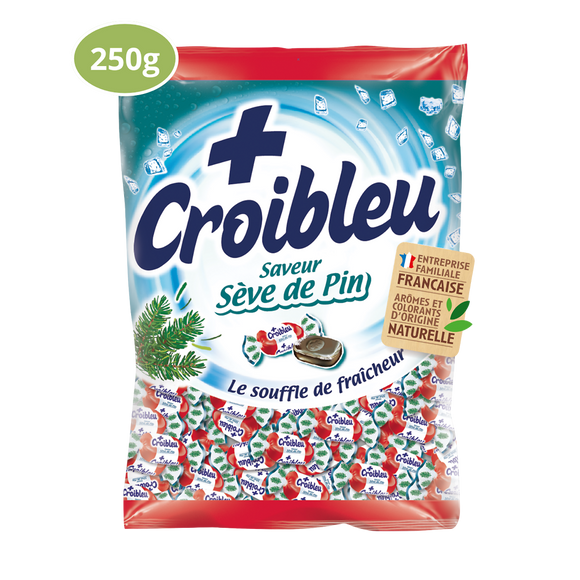 Bonbons saveur sève de pin CROIBLEU, sachet de 250g