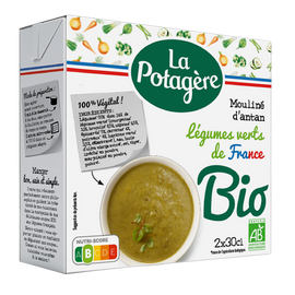 Mouliné d'Antan aux légumes verts bio LA POTAGERE, 2x30cl