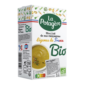 Mouliné de légumes de nos campagnes bio LA POTAGÈRE, brique de 1 litre