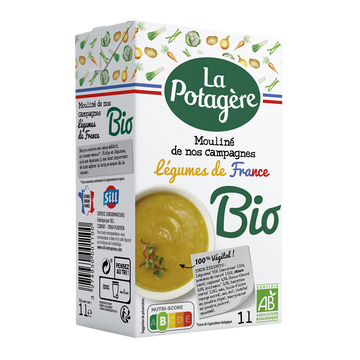 Mouliné de légumes de nos campagnes bio LA POTAGÈRE, brique de 1 litre