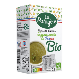 Mouliné d'Antan aux légumes verts bio LA POTAGÈRE, brique de 1 litre