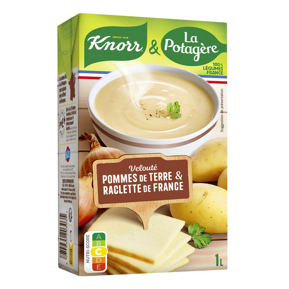 Soupe Velouté pommes de terre Raclette KNORR & LA POTAGERE, Brique 1L