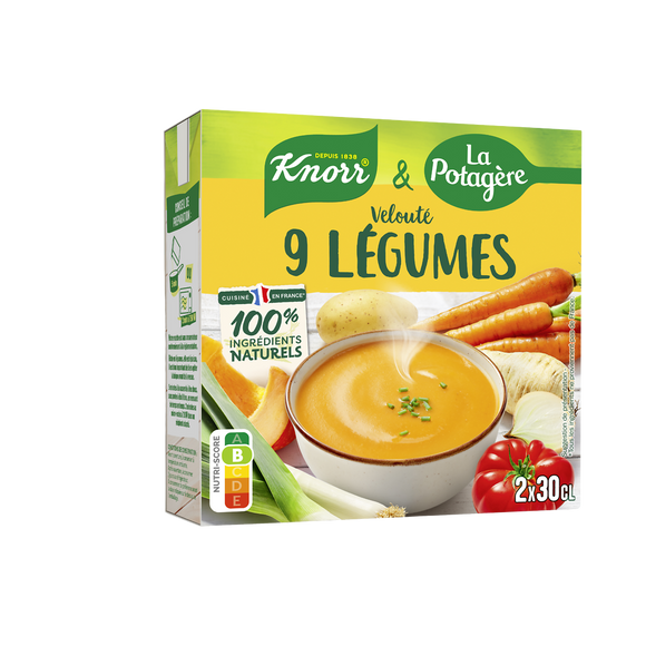 Velouté de 9 légumes KNORR & LA POTAGERE 2x30cl
