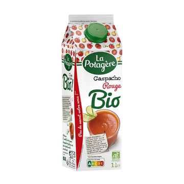 Gaspacho rouge soupe de tomates et huile d'olive vierge extra 2% bioLA POTAGERE 1L