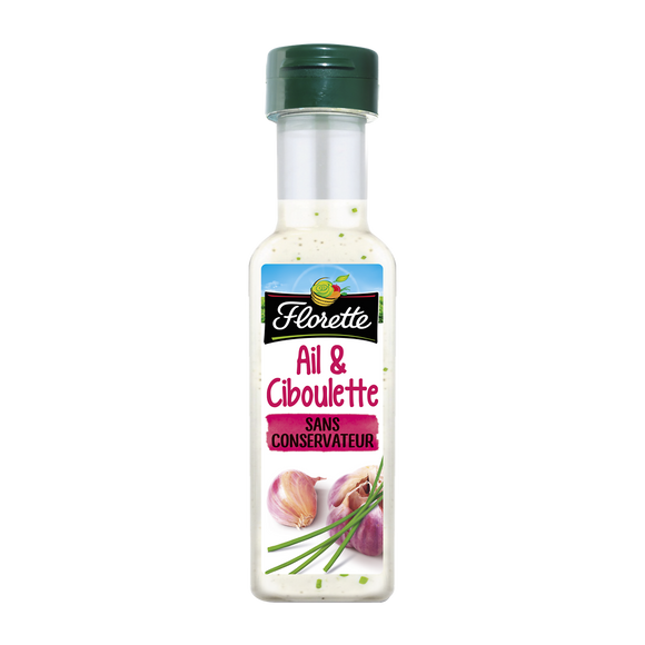 Sauce salade à l'ail et ciboulette, FLORETTE, pot 175ml