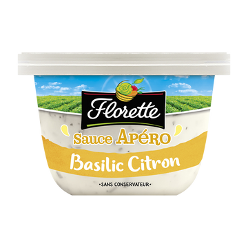 Sauce apéro citron basilic, FLORETTE, pot 175g