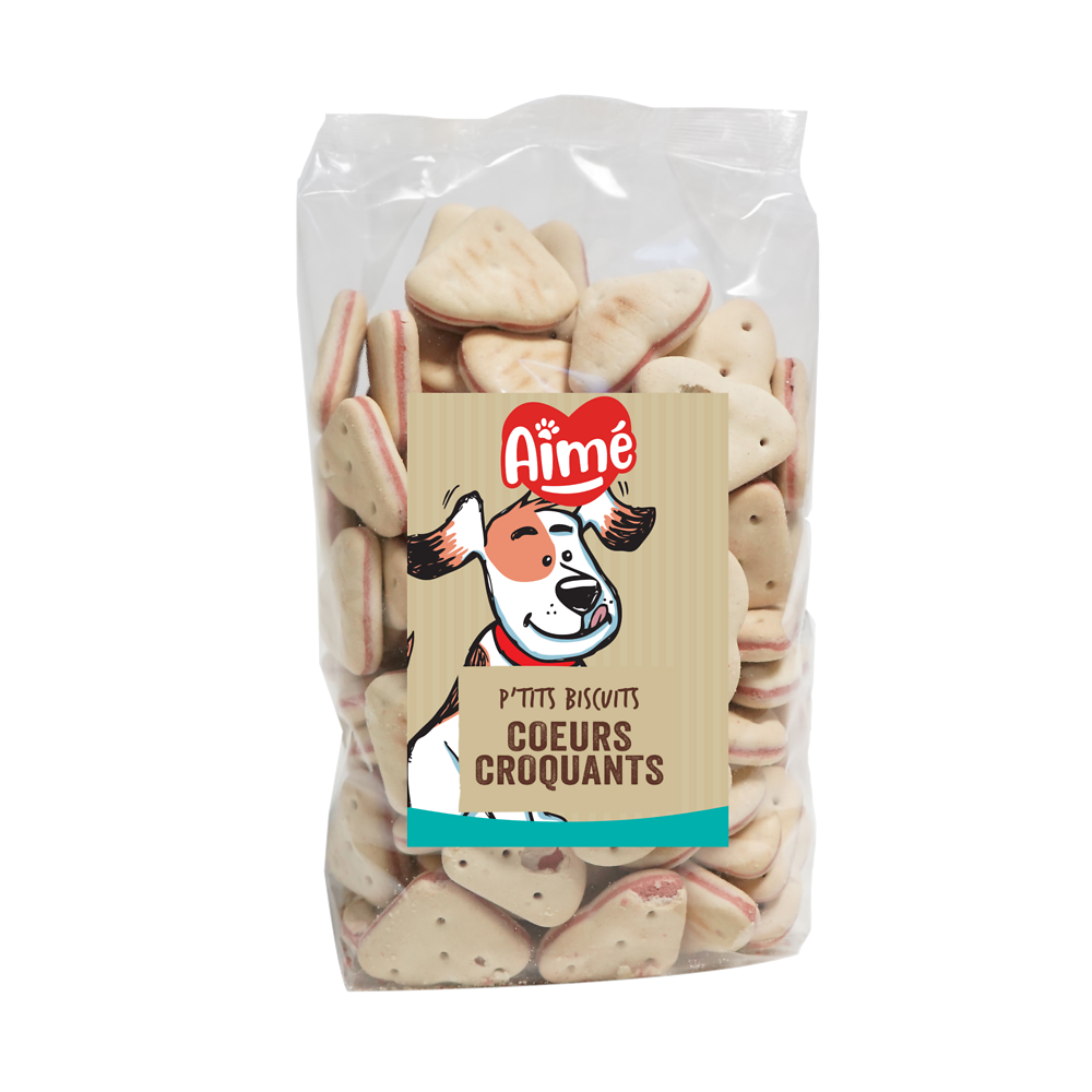 Biscuits coeurs croquants, AIME, 500g