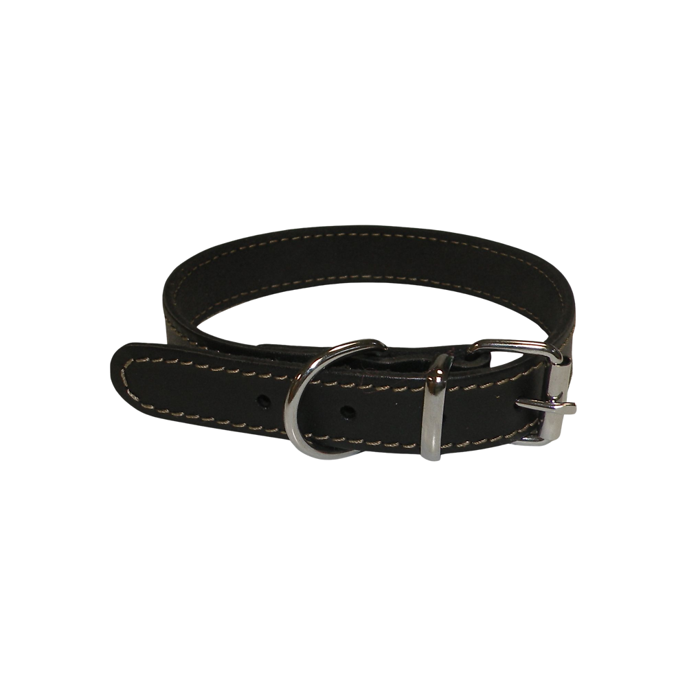 Collier cuir noir éco yago S AIME 26/32cm