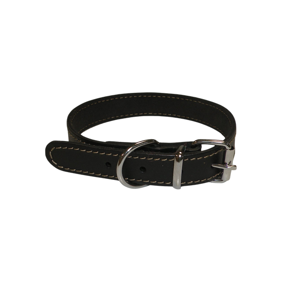 Collier cuir noir éco yago S AIME 26/32cm