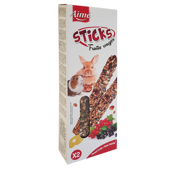 Baguettes lapins rongeurs fruits rouges, AIME, 115g