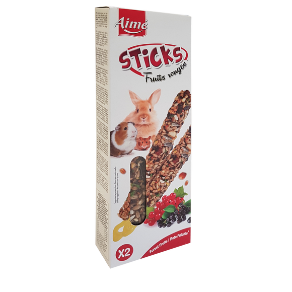 Baguettes lapins rongeurs fruits rouges, AIME, 115g