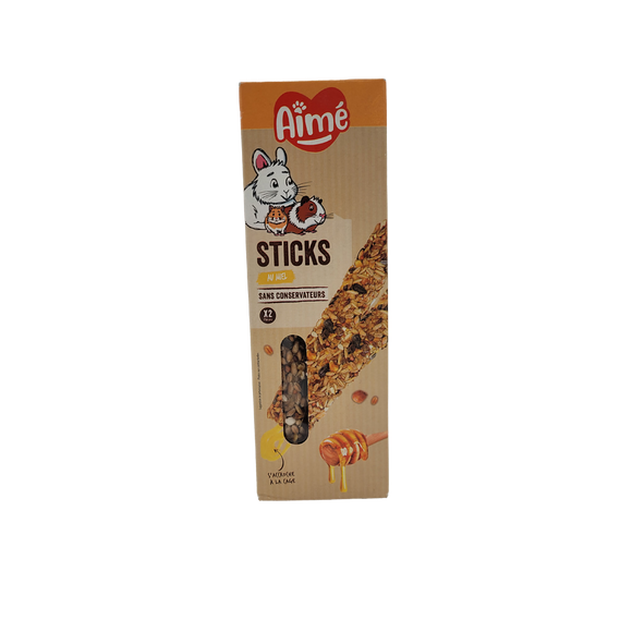 Baguettes lapins rongeurs miel, AIME, 115g