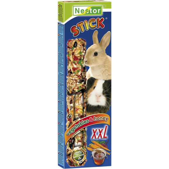Baguettes xxl lapins rongeurs miel légumes, AIME, 160g