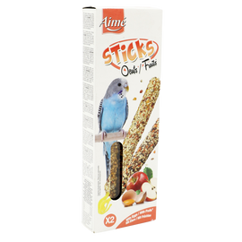 Baguette perruche 2 saveurs oeuf fruits, AIME, 85g