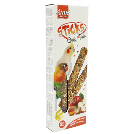 Baguette grandes perruches 2 saveurs oeufs fruits, AIME, 115g