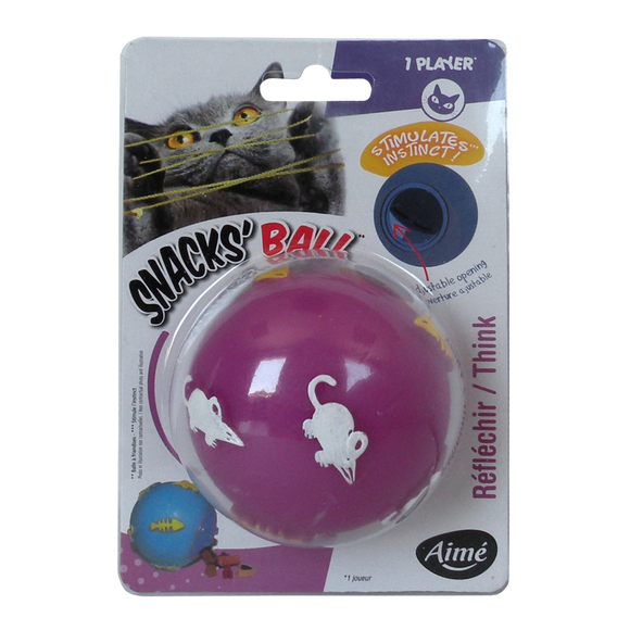 Jouet chat balle friandise AIME