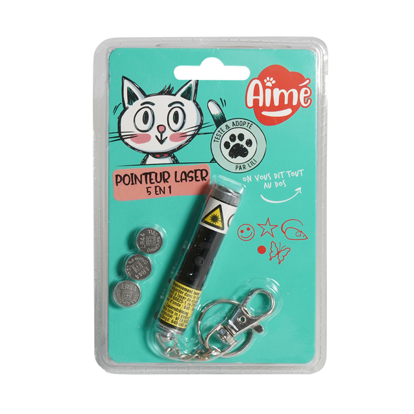 Jouet chat pointeur laser 5en1 AIME