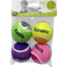 Jouet balle tennis fruité, 6cm, AIME