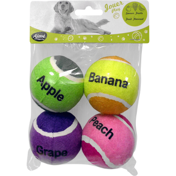 Jouet balle tennis fruité, 6cm, AIME