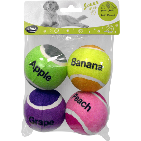 Jouet balle tennis fruité, 6cm, AIME