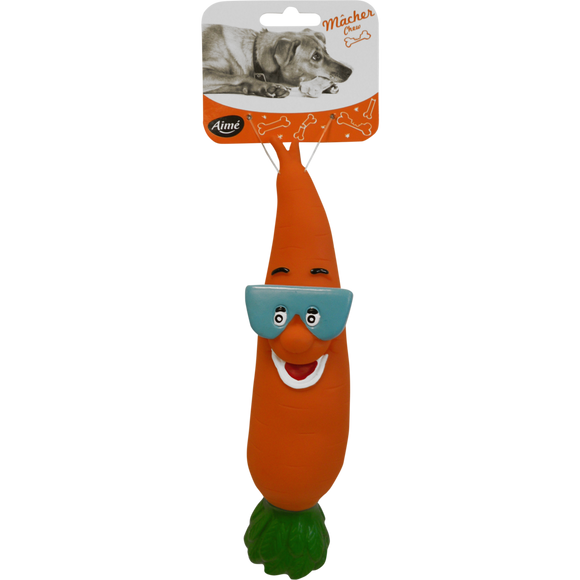 Jouet carotte vinyl, 24cm, AIME