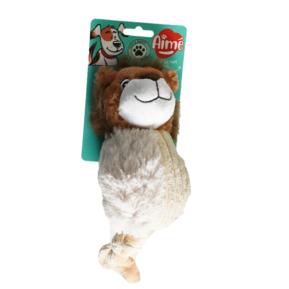 Jouet chien cou élastic 37cm AIME