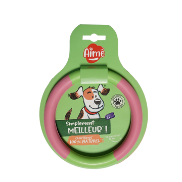 Jouet chien anneau en caoutchouc naturel AIME 14,5cm