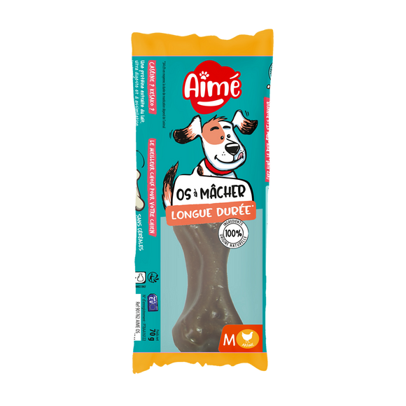 AIME os à macher longue durée caséine au poulet taille m