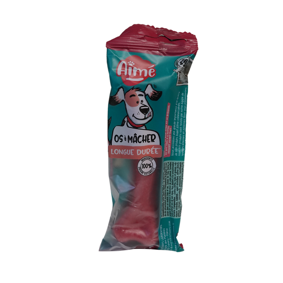 Os à macher pour chien longue durée caséine au boeuf taille L AIME